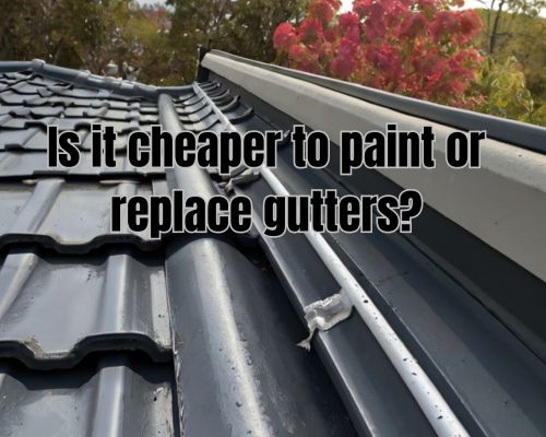 a repainted guttering