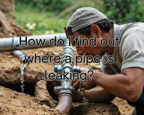 man found a water leakage
