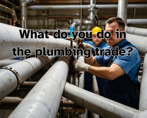 plumbers working on big pipes