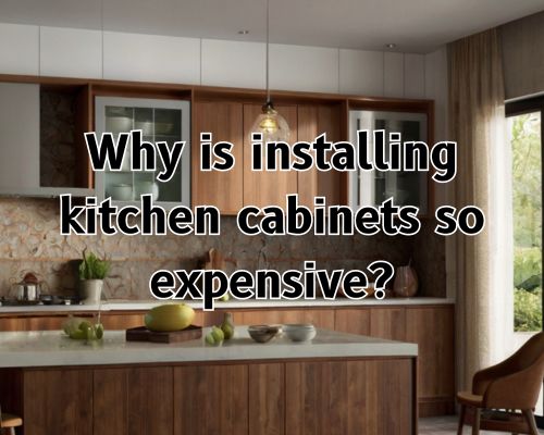 a newly installed kitchen cabinets