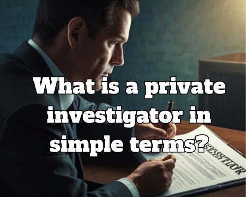 a private investigator