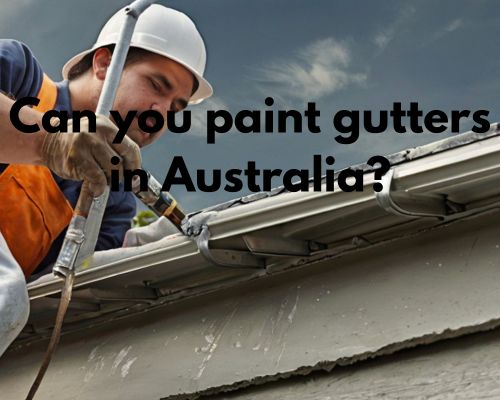 man painting a roof gutter of a home in Australia
