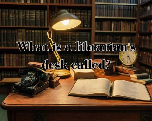 a librarian's desk