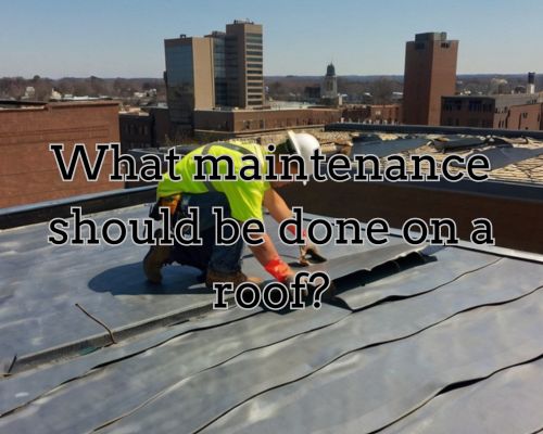 man working on roof maintenance