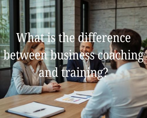 a group of businessmen having business coaching
