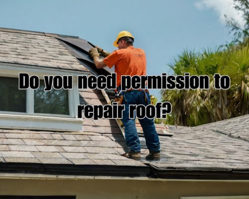a hired contractor doing repair in a roof