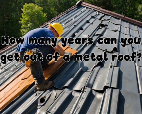 a metal roofing under maintenance