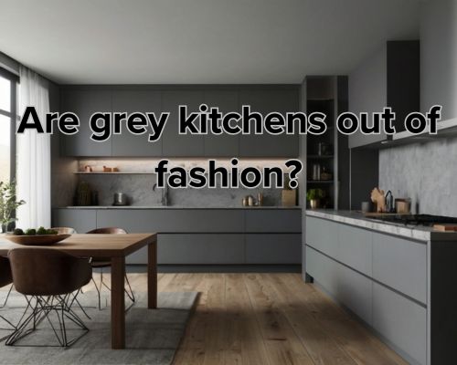 a grey kitchen