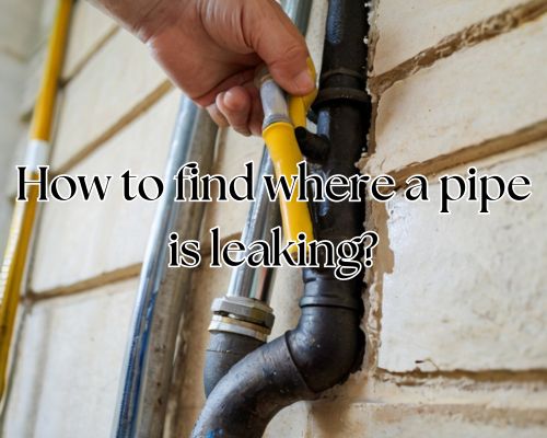 a leaking pipe attached to wall