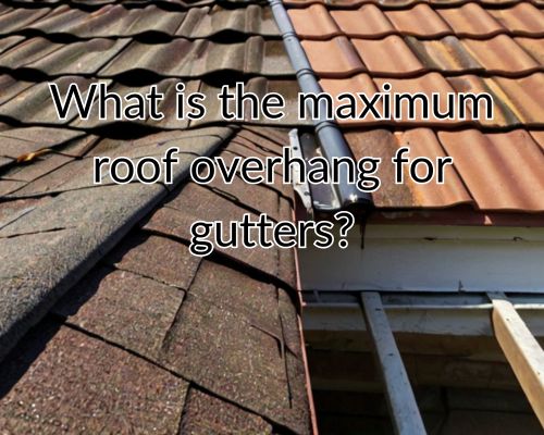a roof overhang over gutters