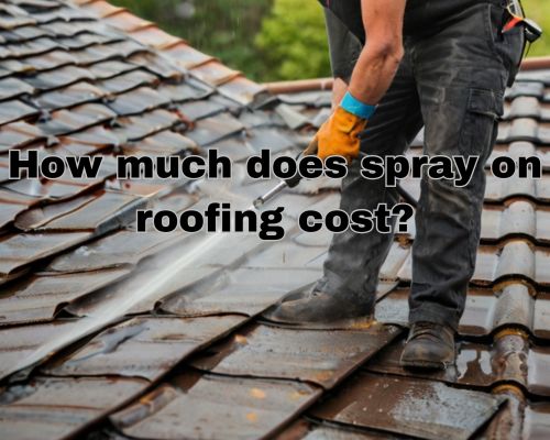 a roof under cleaning in preparation for spraying