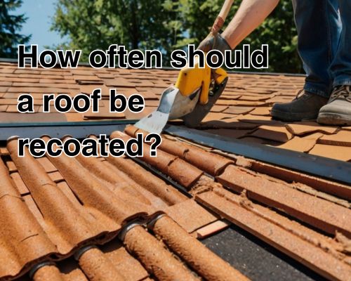 a roof almost done with recoating