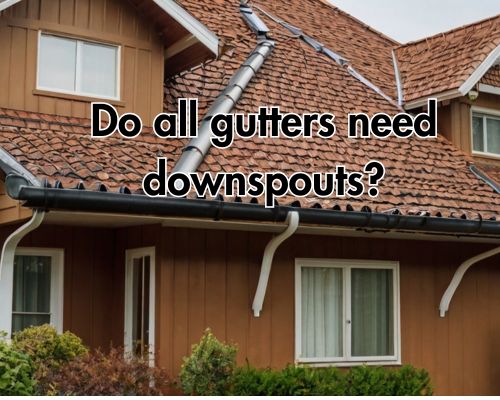 a home with gutter and downspout