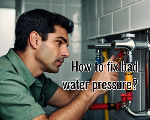 a plumber fixing water pressure