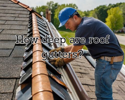 a roof gutter under work