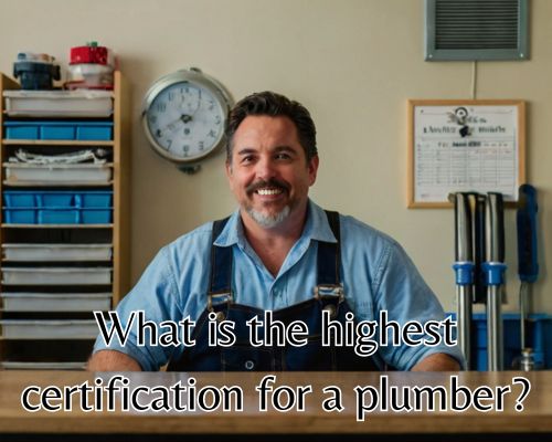 a qualified plumber sitting in his office