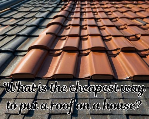 roofing installation undergoing