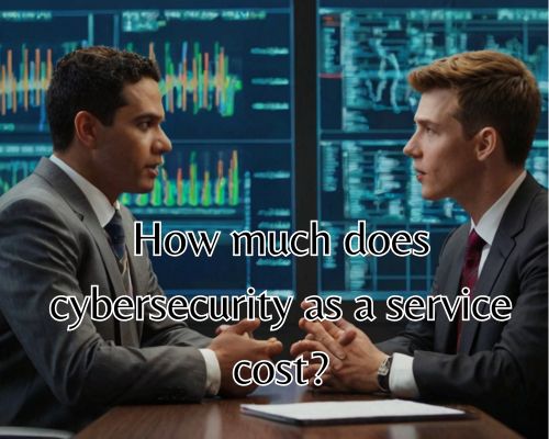 a cybersecurity personnel talking to his client