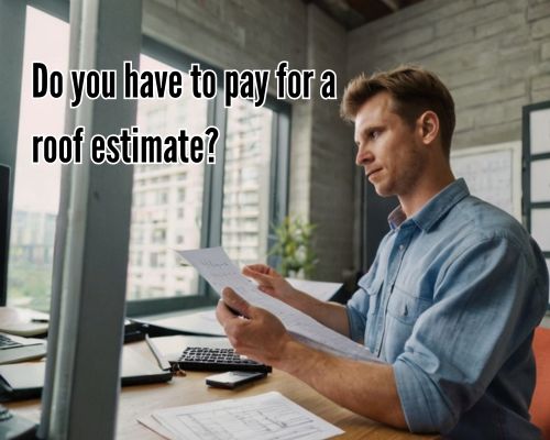 a roofer doing roof estimate